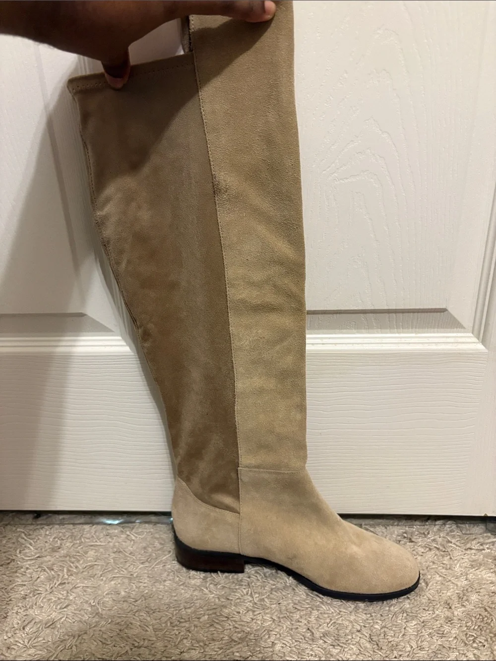 Lucky Brand Over-the-Knee Suede Boots in Dune